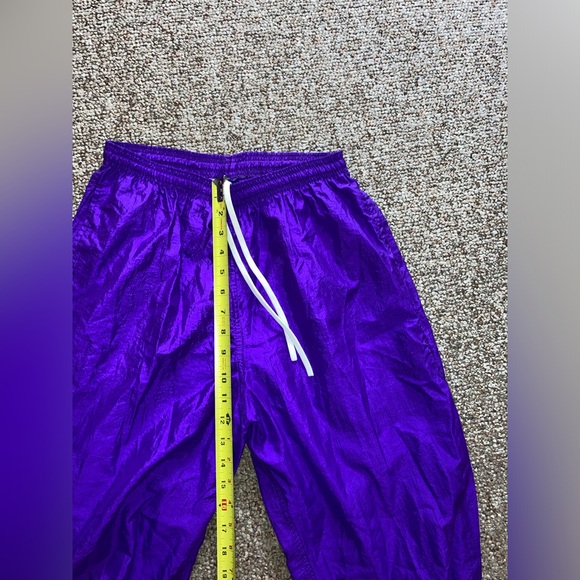 Umbro Retro Windbreaker Track Parachute Pants Athletic Joggers Vintage M Purple - Picture 4 of 12